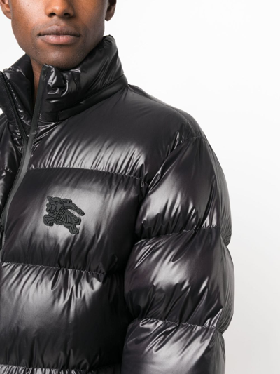 Shop Burberry Equestrian Knight-patch Padded Jacket In Schwarz