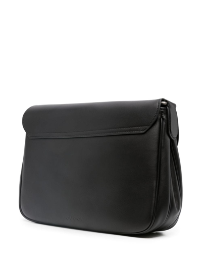 Shop Gucci Dionysus Leather Messenger Bag In Schwarz