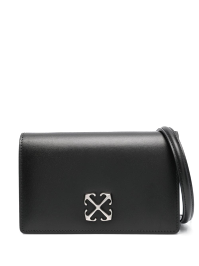 Off-white Arrows-motif Leather Cross-body Bag In Schwarz