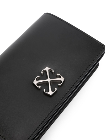 Off-white Arrows-motif Leather Cross-body Bag In Schwarz