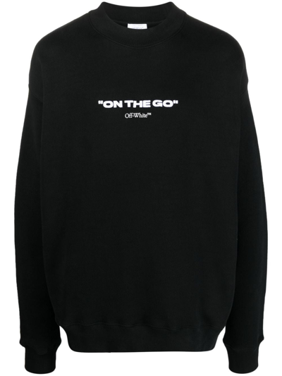 Shop Off-white On The Go Cotton Sweatshirt In Schwarz