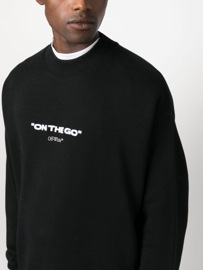Shop Off-white On The Go Cotton Sweatshirt In Schwarz