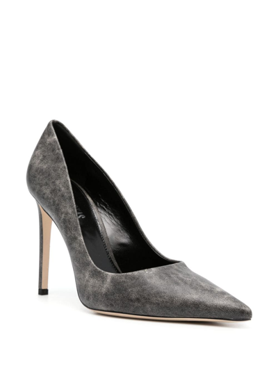 Shop Paris Texas 105mm Leather Pumps In Grau