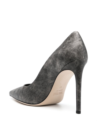 Paris Texas 105mm Leather Pumps In Grau