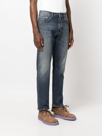 Shop Haikure Stonewashed Straight-leg Jeans In Blue