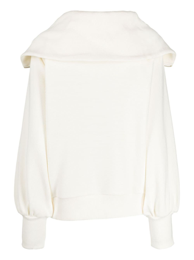 Shop Varley Sw Vine Half Zip Sweater In Weiss