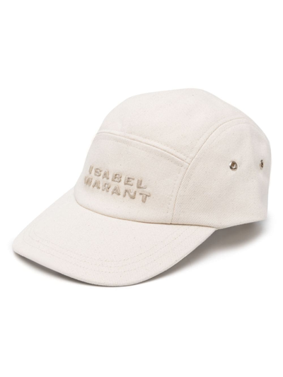 Shop Isabel Marant Tedji Logo-embroidered Baseball Cap In Neutrals