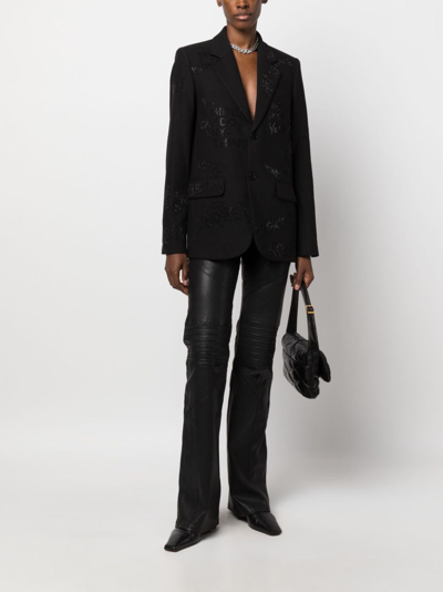 Zadig & Voltaire Single-breasted Rhinestone Blazer In Schwarz