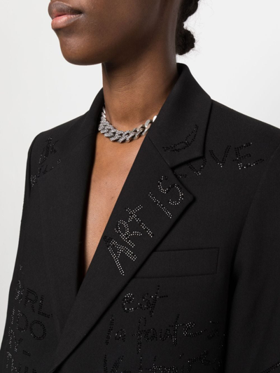 Zadig & Voltaire Single-breasted Rhinestone Blazer In Schwarz