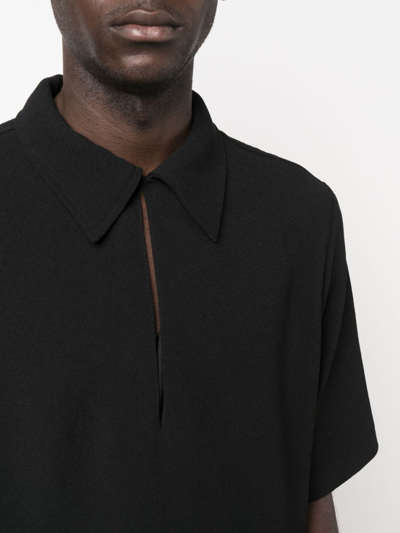 Shop Nanushka Niklas Bouclé-crepe Shirt In Black