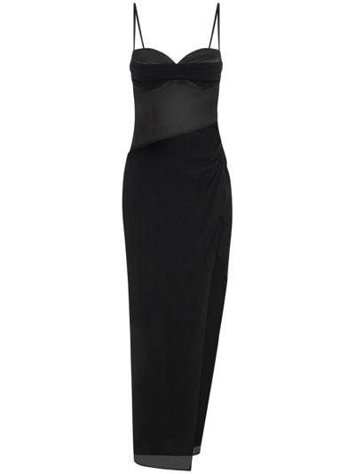 Shop Nicholas Solara Bustier-style Gown In Black