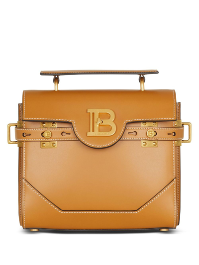 Balmain Top Handle Shoulder Bag In Braun