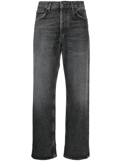 Shop Agolde High-rise Cropped Jeans In Schwarz