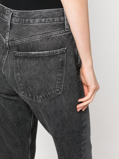 Shop Agolde High-rise Cropped Jeans In Schwarz