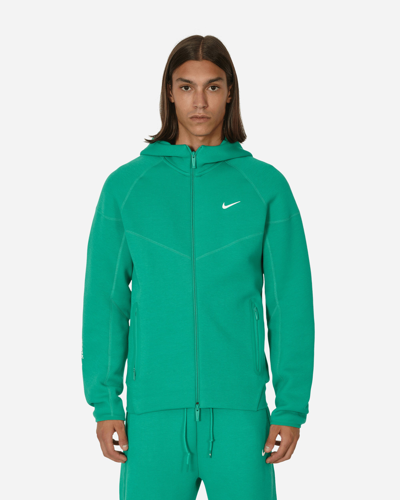 Shop Nike Nocta Tech Fleece Hooded Sweatshirt Stadium Green / Sail In Multicolor