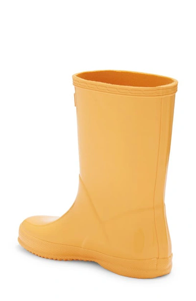 Shop Hunter Kids' First Gloss Waterproof Rain Boot In Nomad Orange