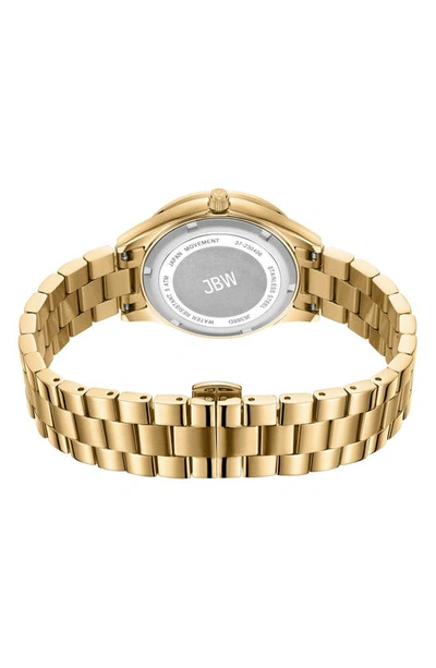 Jbw Mondrain Diamond & Crystal Embellished Miyota Bracelet Watch, 34mm In Gold