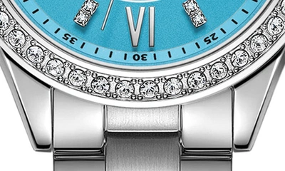 Jbw Mondrain Diamond & Crystal Embellished Miyota Bracelet Watch, 34mm In Silver