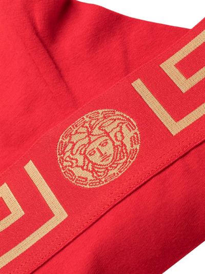 Versace Greca Border Briefs In Red