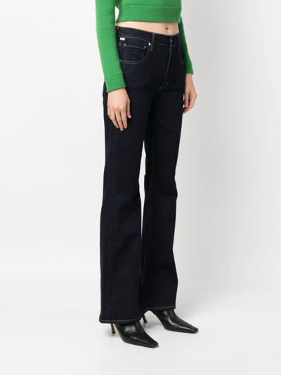 Citizen Of Humanity Mid-rise Flared Jeans In Blue