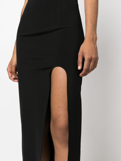Shop Alessandro Vigilante Slit-detail Straight Skirt In Black