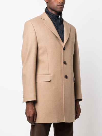 Fay Easy Db Single-breasted Layered Coat In Neutrals