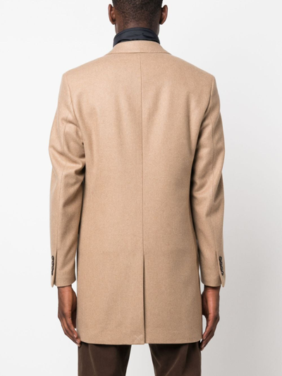 Fay Easy Db Single-breasted Layered Coat In Neutrals
