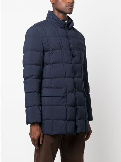 Shop Fay Layered Padded Coat In Blue