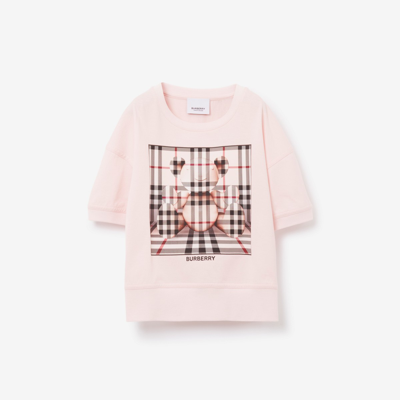 Shop Burberry Childrens Thomas Bear Cotton T-shirt In Alabaster Pink