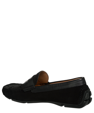 Shop Emporio Armani Leather Loafers In Black