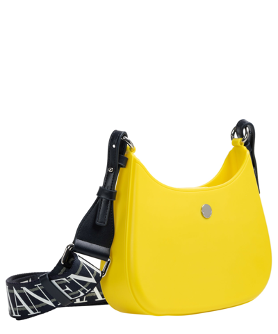 Shop Emporio Armani Gummy Bag Gummy Bag Hobo Bag In Yellow - Navy