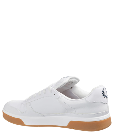Shop Fred Perry B300 Leather Sneakers In White