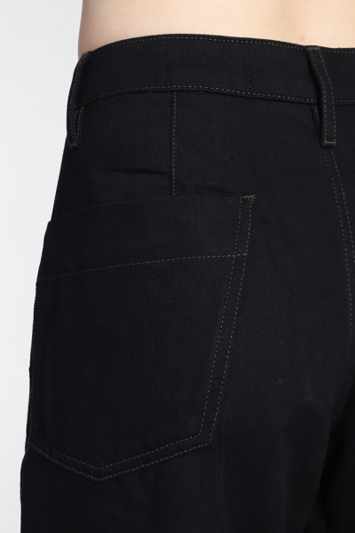 Shop Lemaire Jeans In Black Cotton