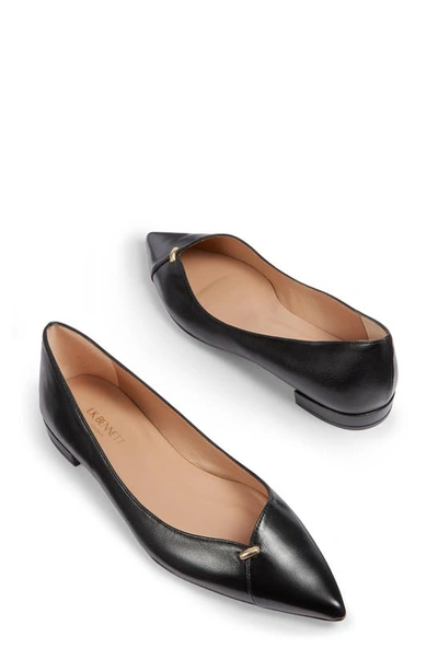 Lk Bennett Cally Pointed Toe Flat In Black