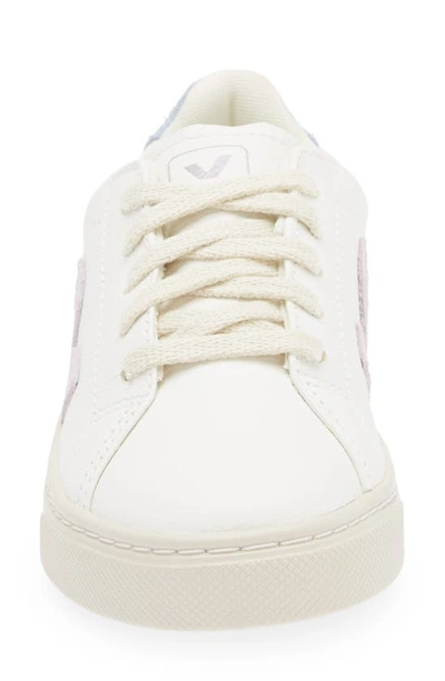 Shop Veja Kids' Small Esplar Sneaker In Extra-white Parme Steel