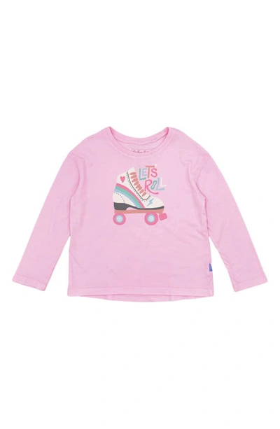 Shop Feather 4 Arrow Let's Roll Long Sleeve Cotton Graphic T-shirt In Pink