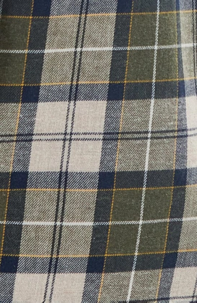 Shop Barbour Cannich Plaid Flannel Button-up Overshirt In Forest Mist Tartan