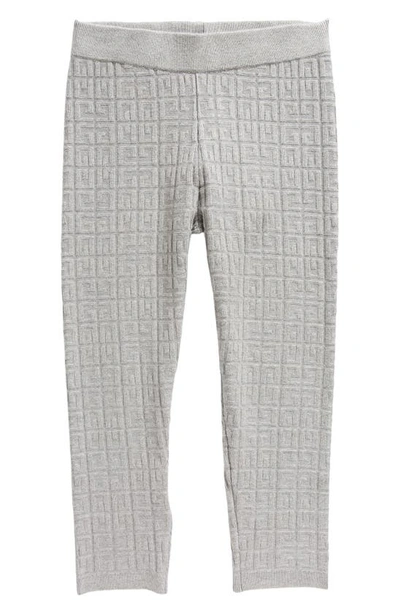 Shop Givenchy Kids' 4g Jacquard Leggings In Heather Grey