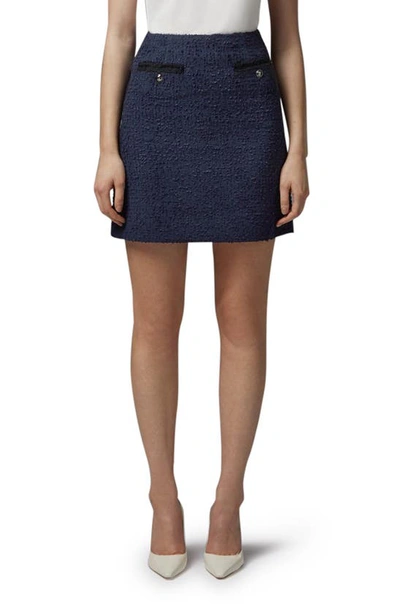 Lk Bennett Charlee Tweed Jacket In Navy