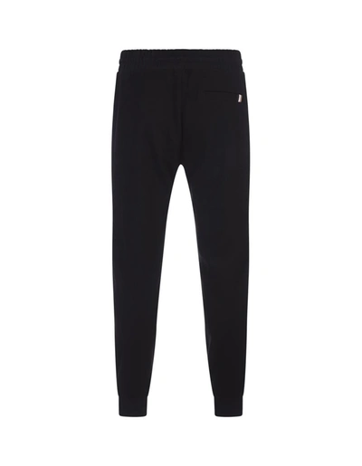 Shop Hugo Boss Boss Cotton Blend Joggers With Signature Stripes In Black