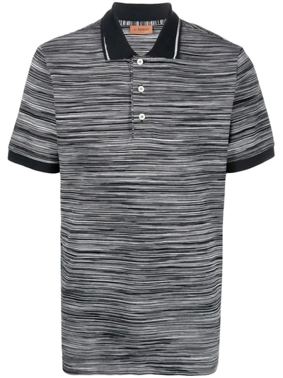 Shop Missoni Sport Cotton Polo Shirt In Black