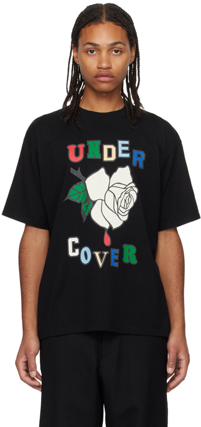 Shop Undercover Black Printed T-shirt