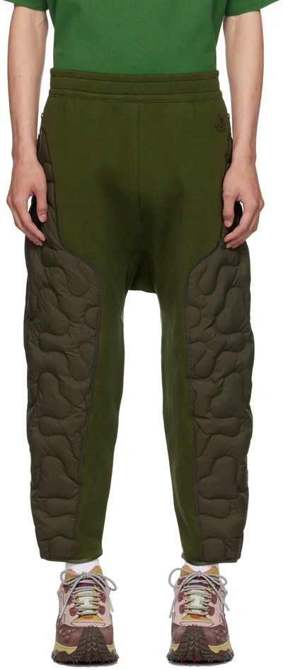 Shop Moncler Genius Moncler X Salehe Bembury Green Down Trousers