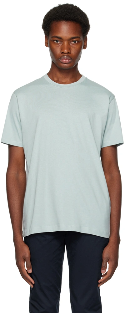 Shop Sunspel Blue Riviera Midweight T-shirt In Blue Sage