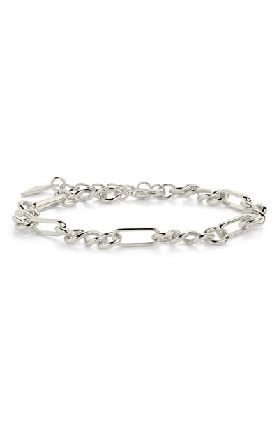 Shop Sterling Forever Infinity Oval Link Chain Bracelet In Silver