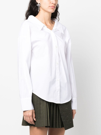 Moschino Button Up Cotton Shirt In White