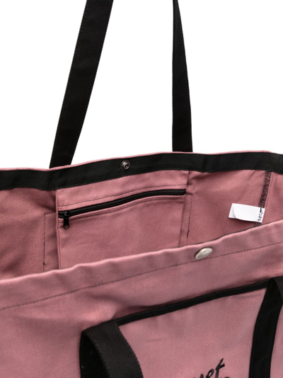 Shop Paccbet Embroidered Rassvet Tote Bag In Pink