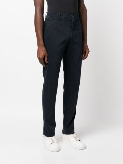 Shop Jacob Cohen Slim-cut Chino Trousers In Blue