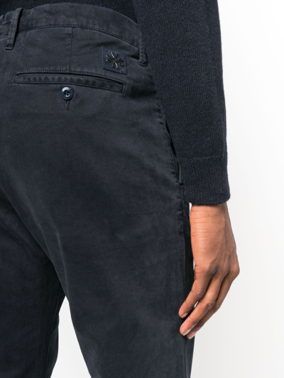 Shop Jacob Cohen Slim-cut Chino Trousers In Blue