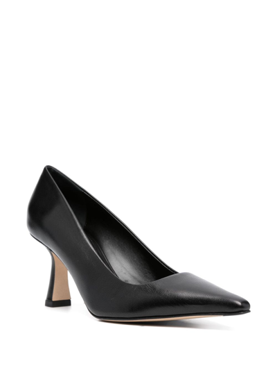 Shop Aeyde 80mm Pointed-toe Leather Pumps In Black